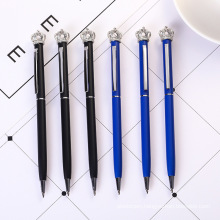 New Luxury Promotion Gift Crown Ballpoint Pens Metal Twist Crown Pen With Custom Logo